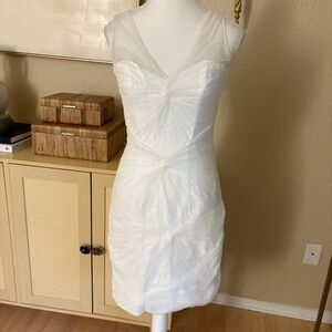 MONIQUE ILUILLIER White Tulle‎ Bridal Short Dress Size 4